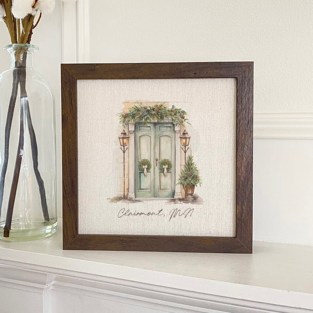 Lamp Post Welcome - Custom Framed Sign