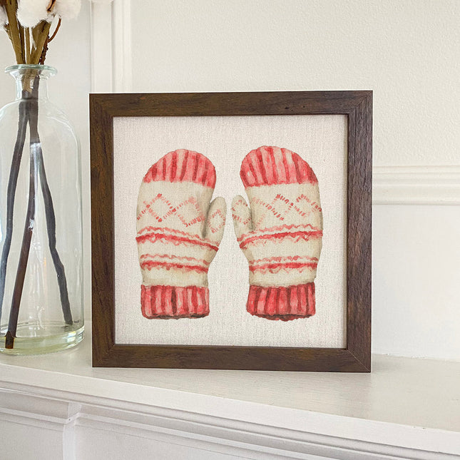 Woolen Mittens - Customizable Framed Sign