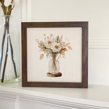 Harvest Florals - Fall Customizable Framed Sign