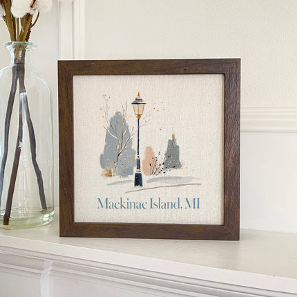 Painted Street Light - Custom Framed Sign