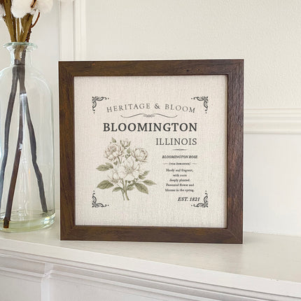 Hometown Rose - Custom Framed Sign