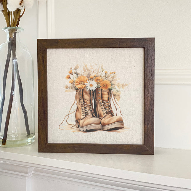 Wildflower Boots - Framed Sign