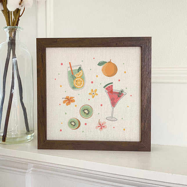 Summer Drinks - Framed Sign