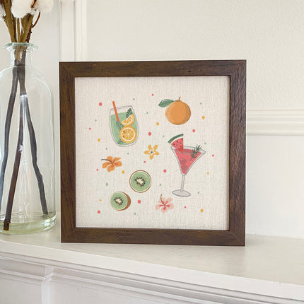 Summer Drinks - Framed Sign
