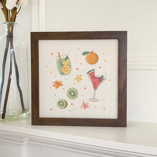 Summer Drinks - Framed Sign