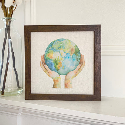 Holding the World - Framed Sign
