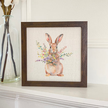Bunny Bouquet - Framed Sign