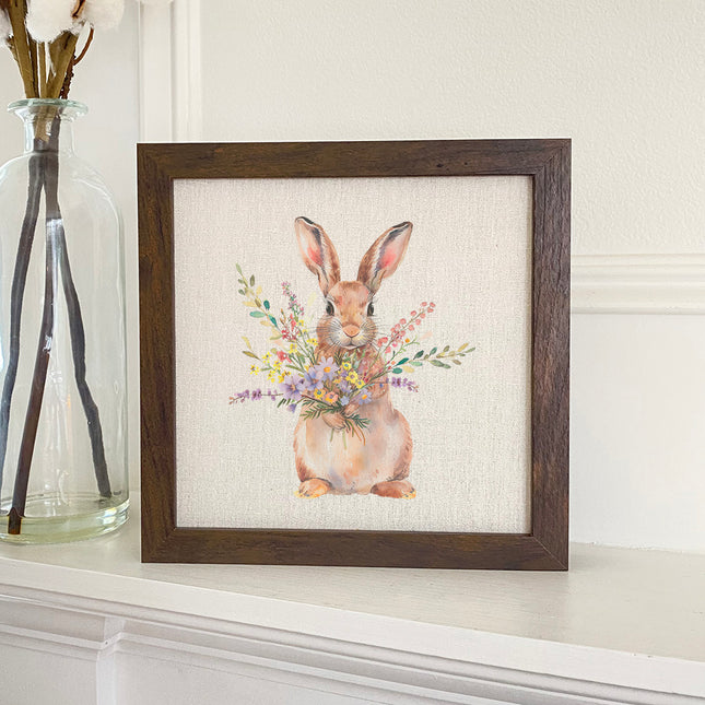 Bunny Bouquet - Framed Sign