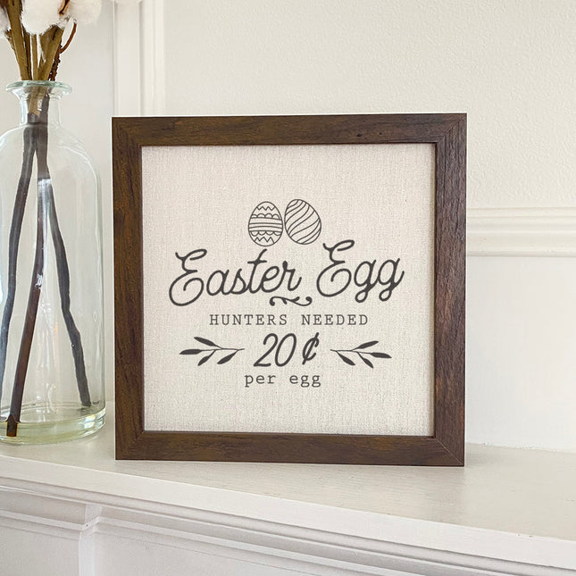 Easter Egg Hunter - Easter Framed Sign