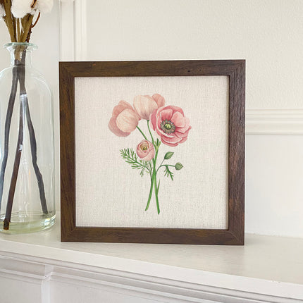 Pink Bouquet - Spring Framed Sign