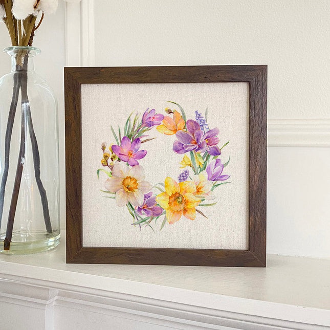 Watercolor Robins' Nest - Spring Framed Sign