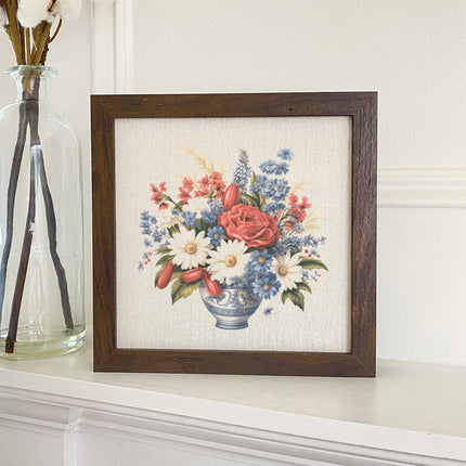 Vintage Daisy Vase - Framed Sign