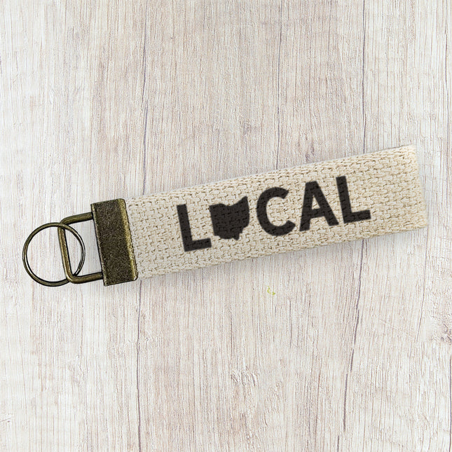 Local State and City - Custom Canvas Key Fob
