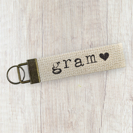 Gram Heart - Mother's Day  Canvas Key Fob