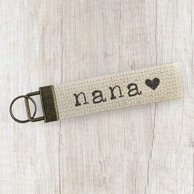 Nana Heart - Mother's Day Canvas Key Fob