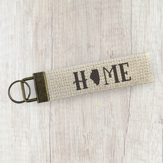 Home State - Custom Canvas Key Fob