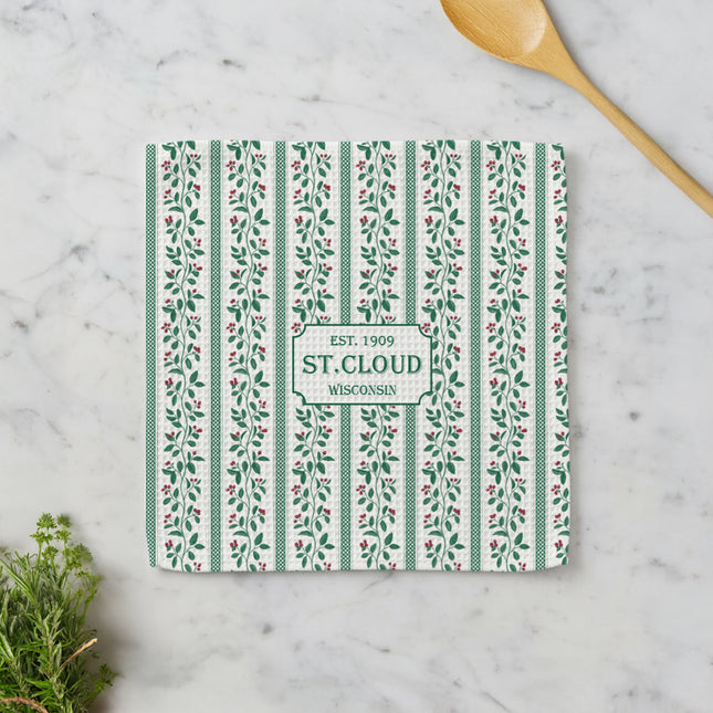Vintage Christmas - Custom Waffle Weave Washcloth