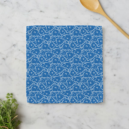 Simple Hand Drawn Flowers - Waffle Weave Washcloth