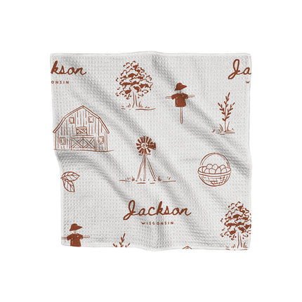Simple Farmhouse - Custom Waffle Weave Washcloth