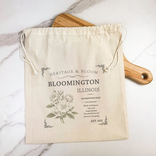 Hometown Rose - Custom Cotton Cinch Bag