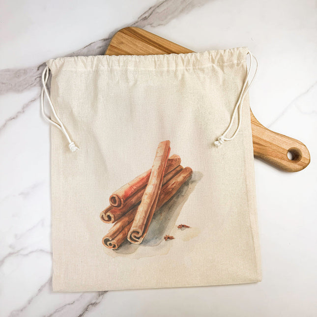 Cinnamon Sticks - Customizable Cotton Cinch Bag
