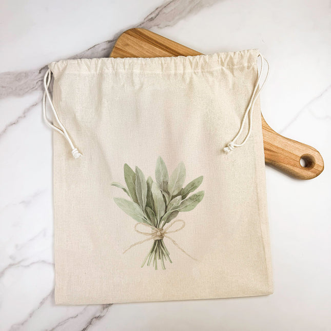 Bundle of Sage - Customizable Cotton Cinch Bag