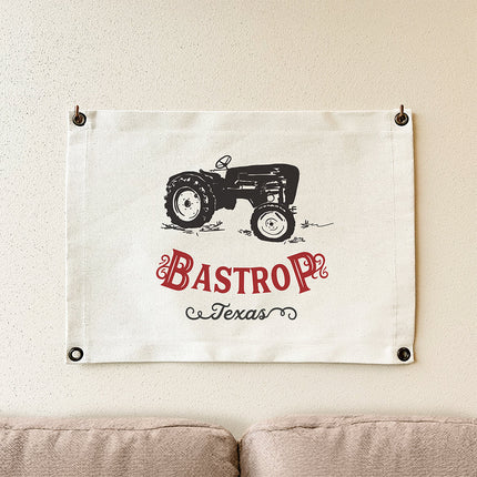 Vintage City and State - Custom Canvas & Grommet Wall Hanging