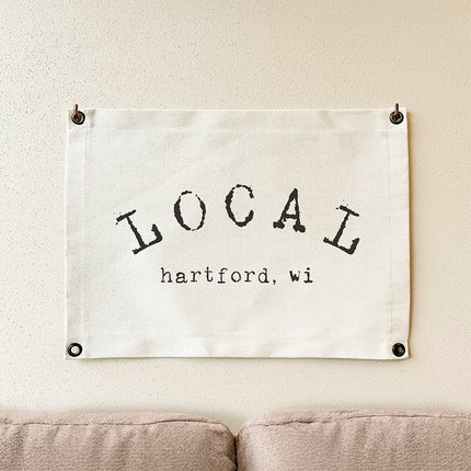 LOCAL City, State - Custom Canvas & Grommet Wall Hanging