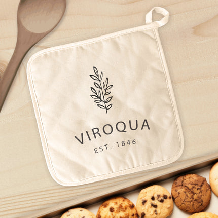 Leaves w/ City, Est - Custom Cotton Pot Holder