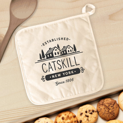 Simple Houses w/ City, State - Custom Cotton Pot Holder