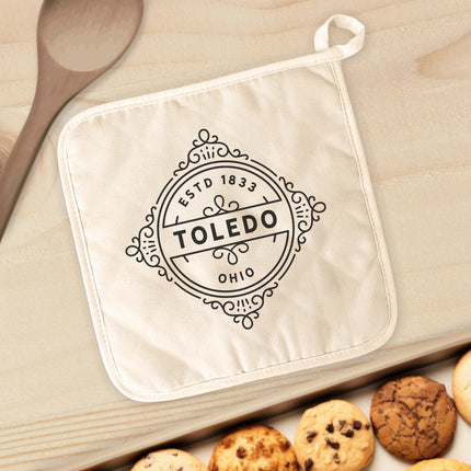 Vintage Flourish w/ City, State - Custom Cotton Pot Holder