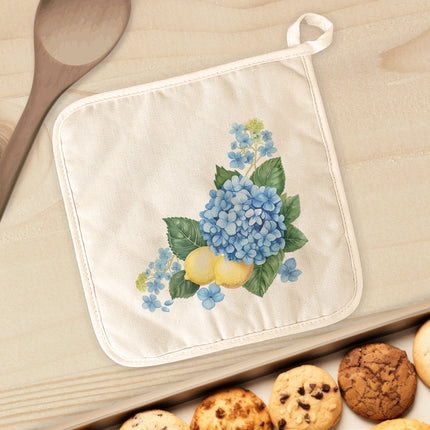 Hydrangeas and Lemons - Summer Cotton Pot Holder