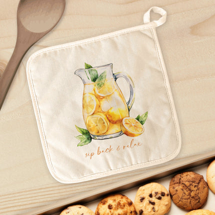 Sip Back and Relax - Summer Cotton Pot Holder