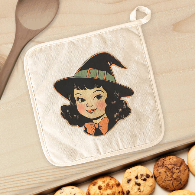 Retro Halloween Girl - Customizable Halloween Pot Holder