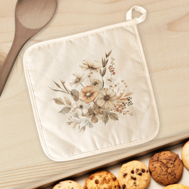 Fall Flowers - Customizable Cotton Pot Holder