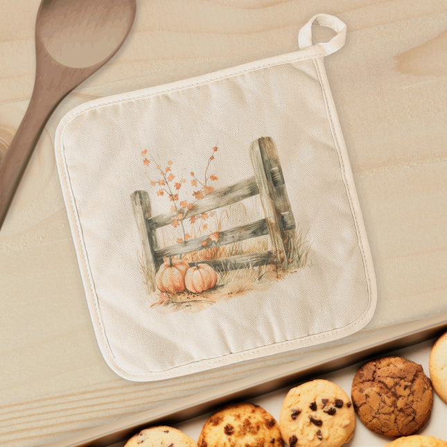 Pumpkin Fence - Customizable Cotton Pot Holder