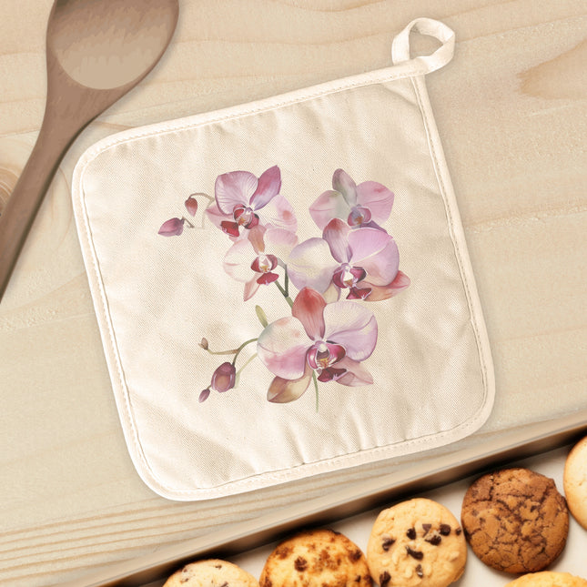 Watercolor Orchid Blooms - Cotton Pot Holder