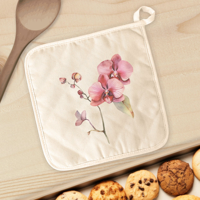 Watercolor Pink Orchid - Cotton Pot Holder