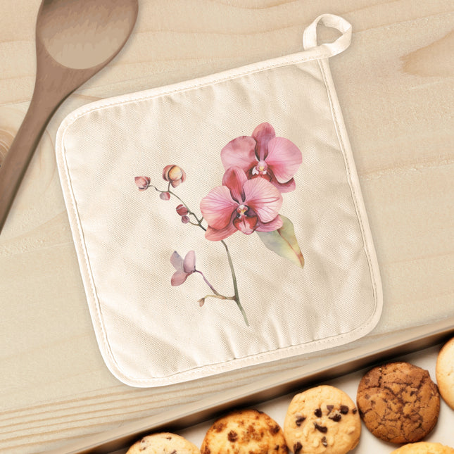 Watercolor Pink Orchid - Cotton Pot Holder