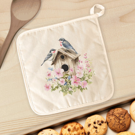 Floral Birdhouse - Cotton Pot Holder