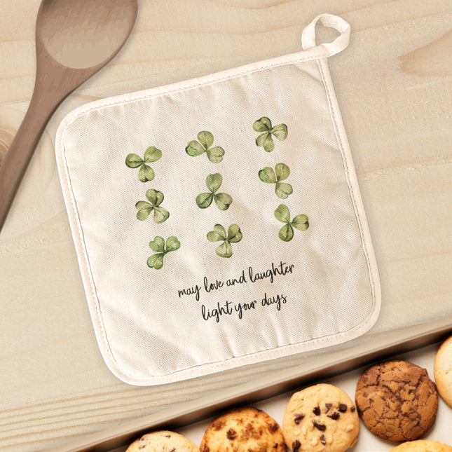 May Love and Laughter - St. Patrick's Day Cotton Pot Holder