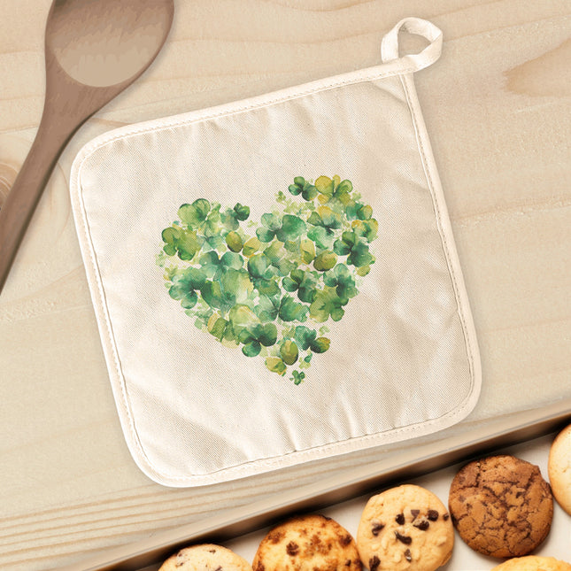Clover Heart - St. Patrick's Day Cotton Pot Holder