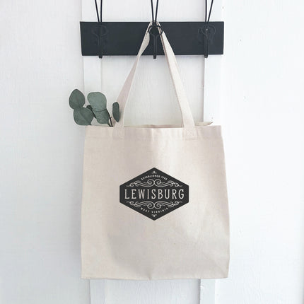 Flourish Sign w/ City, State - Custom Canvas Tote Bag