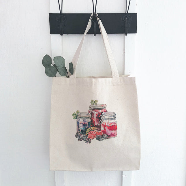 Jams Jars and Berries - Canvas Tote Bag