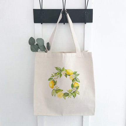 Lemon Wreath - Summer Canvas Tote Bag