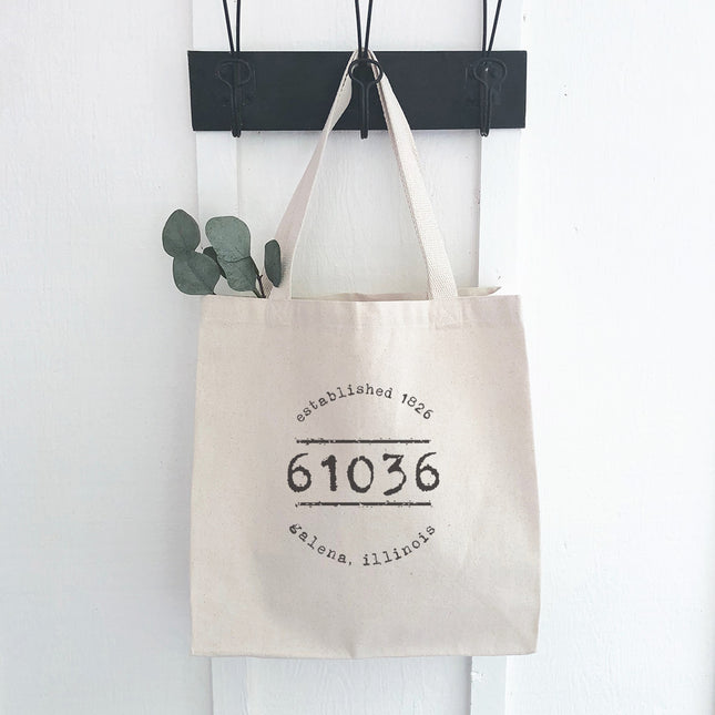 Established Zip/City - Custom Canvas Tote Bag