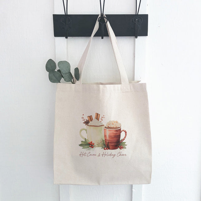 Hot Cocoa and Holiday Cheer - Winter Canvas Tote Bag