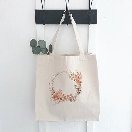 Delicate Autumn Wreath - Canvas Tote Bag