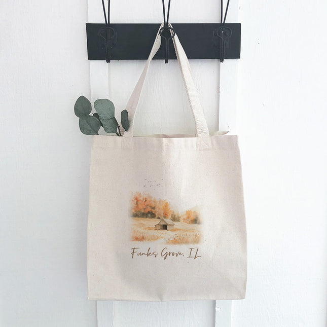 Fall Field Barn - Custom Canvas Tote Bag