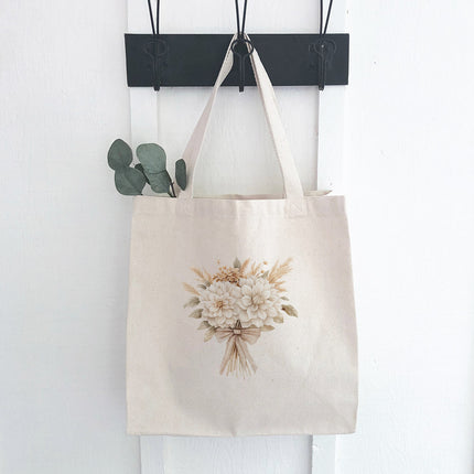 Autumn Dahlia Bouquet - Canvas Tote Bag